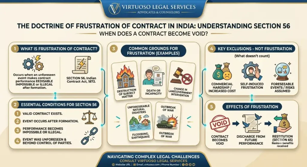 Frustration of Contract in India: When Does Section 56 Make a Contract Void?